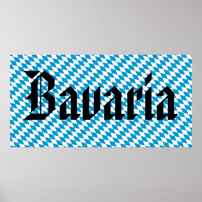 Big Bavaria Flag Poster (Front)
