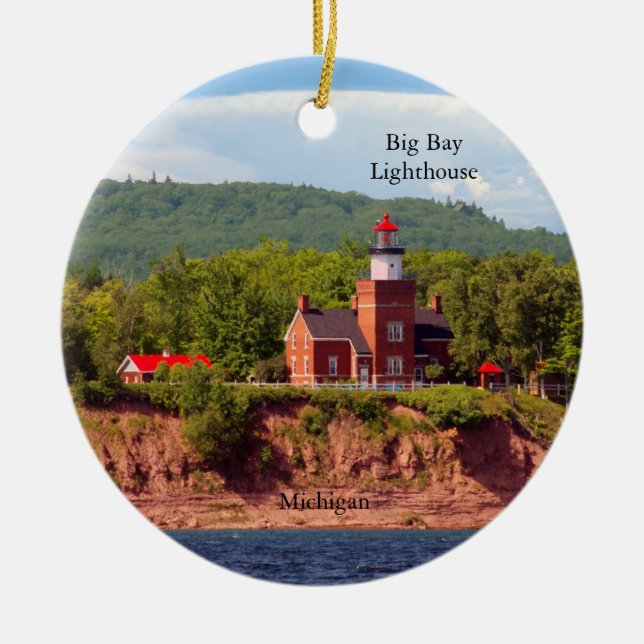 Big Bay Lighthouse from water ornament (Front)
