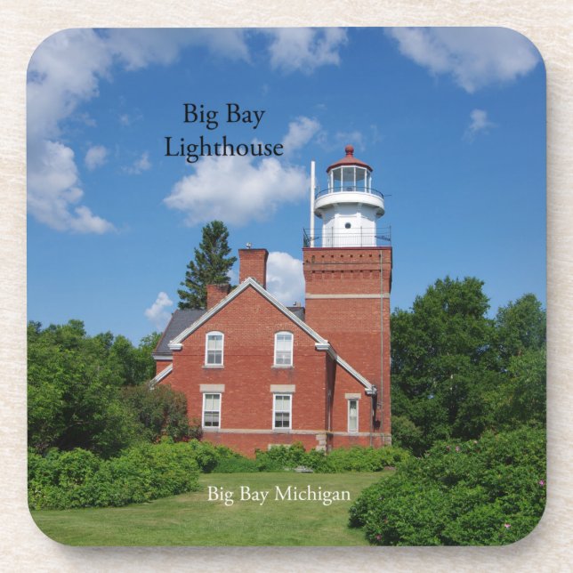 Big Bay Lighthouse set of 6 plastic coasters (Front)