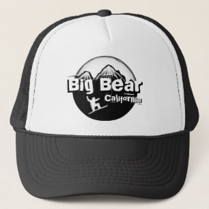 Big Bear California black white snowboard hat