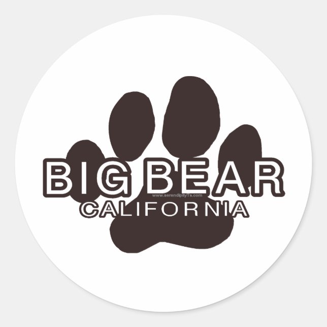 Big Bear California Classic Round Sticker (Front)