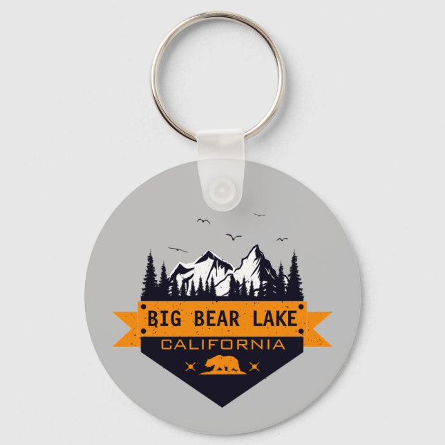 Big Bear Lake California - Custom Name Keychain (Front)