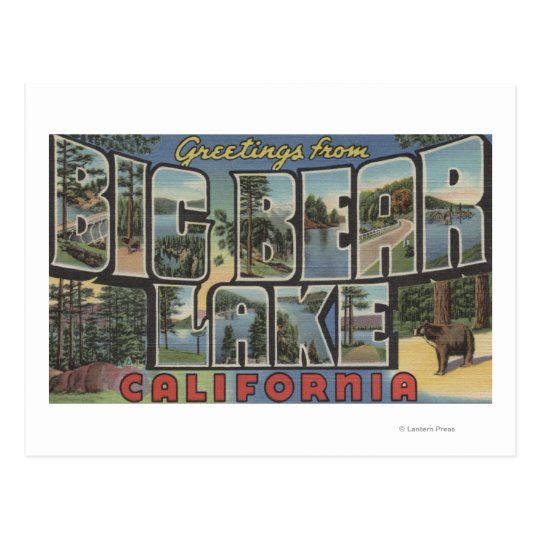 Big Bear Lake, California - Large Letter Scenes 2 Postcard