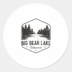 Big Bear Lake California Outdoors Vintage  Classic Round Sticker