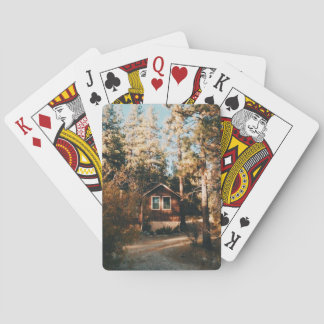 Big Bear Lake - California Rustic Cabin Playing Cards