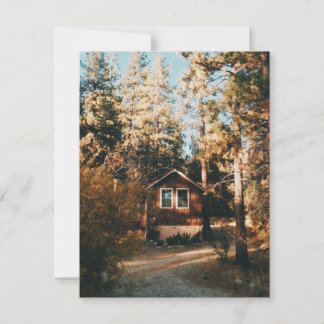 Big Bear Lake - California Rustic Cabin RSVP Card