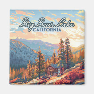 Big Bear Lake California San Bernardino Vintage Magnet