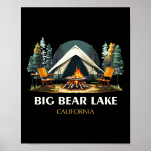 Big Bear Lake California Souvenir Hiking Poster