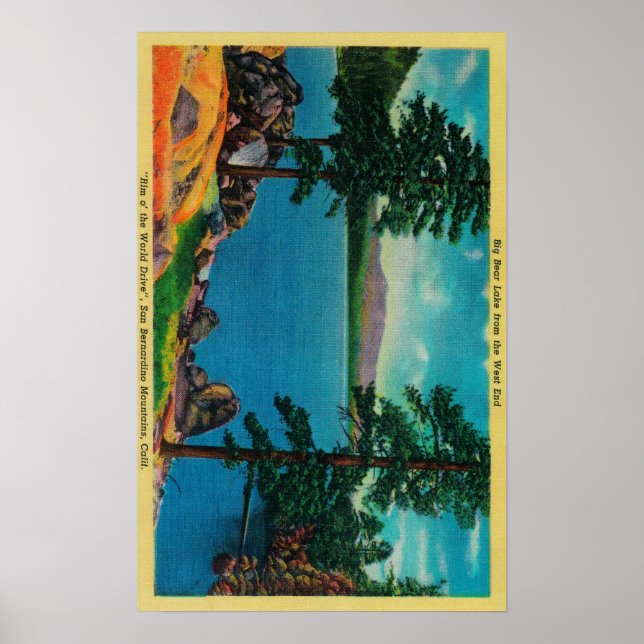 Big Bear Lake from the West End Poster (Front)