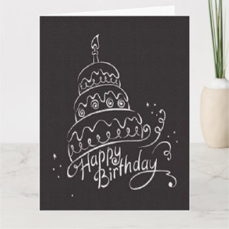 Big Beautiful Black Happy Birthday Card