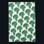 Big beautiful broccoli eat your veggies kitchen towel<br><div class="desc">Decorate your kitchen with this fun big broccoli pattern dish towel. Makes a great housewarming or wedding gift! 
You can customize it and add text too.
Check my shop for lots more colours and patterns!</div>