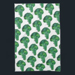 Big beautiful broccoli eat your veggies kitchen towel<br><div class="desc">Decorate your kitchen with this fun big broccoli pattern dish towel. Makes a great housewarming or wedding gift! 
You can customize it and add text too.
Check my shop for lots more colours and patterns!</div>