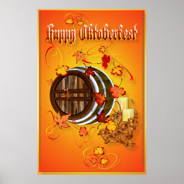 Big Beer-Happy Oktoberfest Poster (Front)
