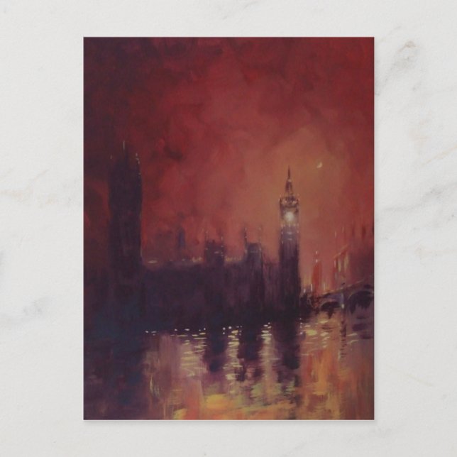 Big Ben à la carte postale de nuit (Devant)