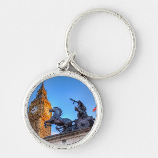 Big Ben and Boadicea Statue Keychain (Front)