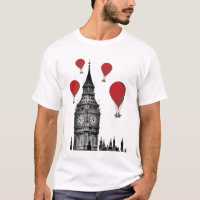Big Ben and Red Hot Air Balloons 2
