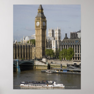 Big Ben and Thames River Poster