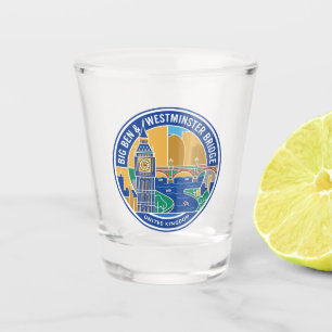 Big Ben and Westminster Bridge United Kingdom Shot Glass