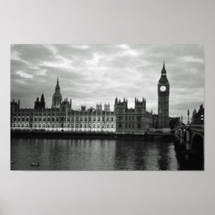 Big Ben B & W Poster