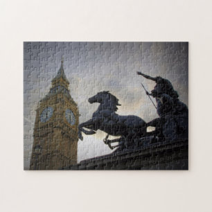 Big Ben - Boadicea Statue - London - 11x14 -252 pc Jigsaw Puzzle