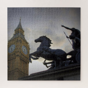 Big Ben - Boadicea Statue London - 20x20 - 676 pc Jigsaw Puzzle