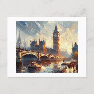 Big Ben, Bridge UK Postcard