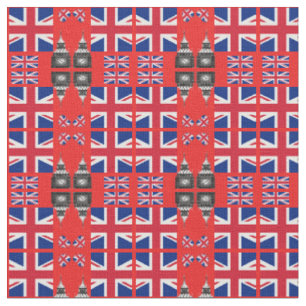 Big Ben, British Flag, tissu branché au Royaume-U