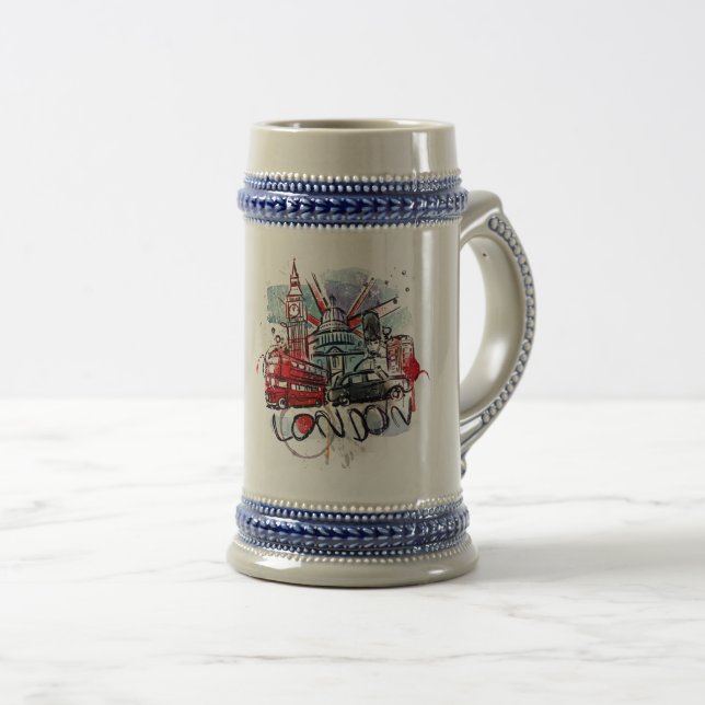 big ben bus london landmark beer stein (Front Right)