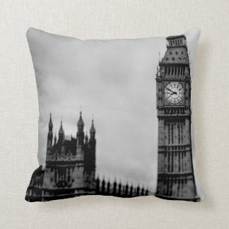 Big Ben Clock London Vintage Throw Pillow