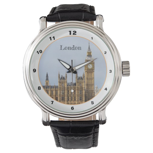 Big Ben Clock & London, Westminster /Parliament UK Watch (Front)