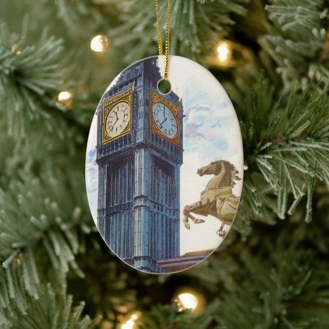 Big Ben Clock Tower at the Palace of Westminster Ceramic Ornament (Tree)