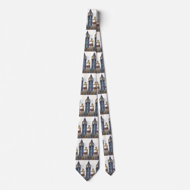 Big Ben Clock Tower at the Palace of Westminster Tie (Front)