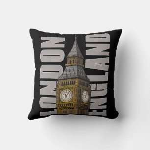 Big Ben Clock Tower London England United Kingdom Throw Pillow