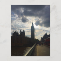Big Ben Clock Tower London Sunset Photo Postcard