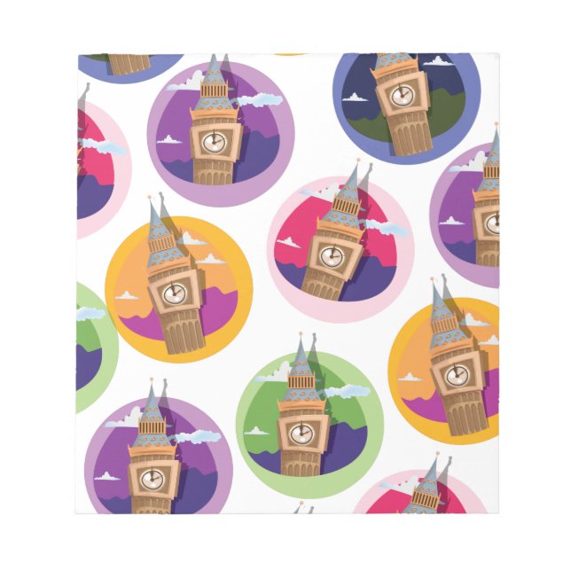 Big Ben Clock Tower Westminster Notepad (Front)