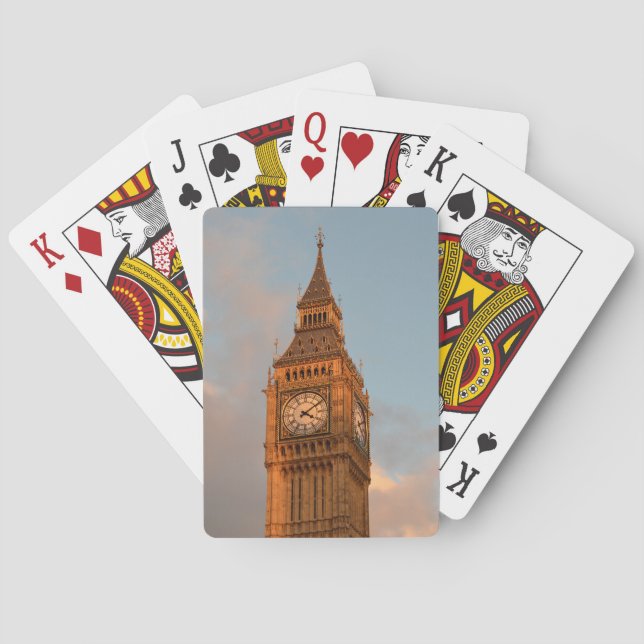 Big Ben dans des cartes de jeu de Londres (dos)