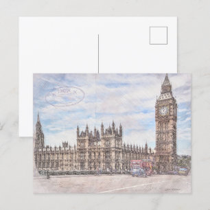Big Ben de la carte postale Bridge
