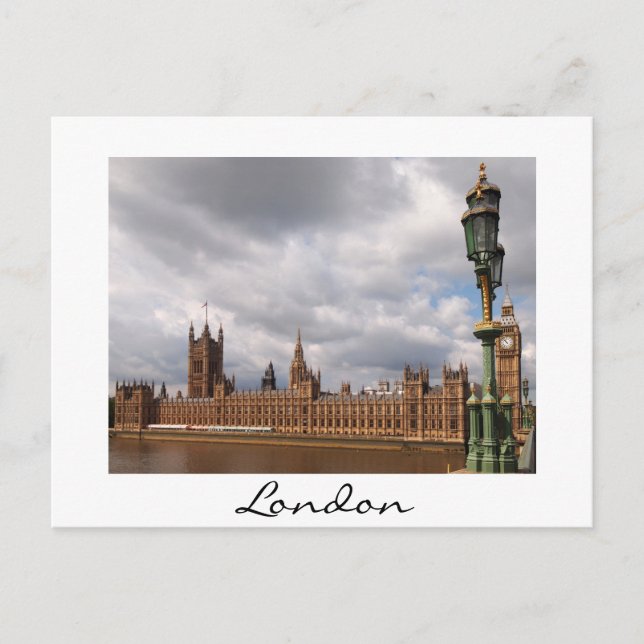 Big Ben et le Parlement à Londres carte blanche (Devant)