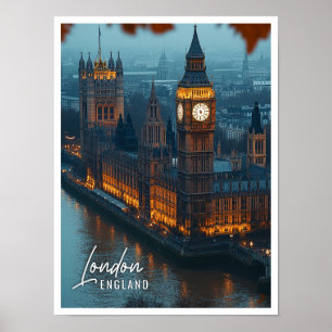 Big Ben Houses of Parliament London England Poster