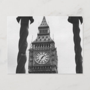 Big Ben in Black & White Postcard
