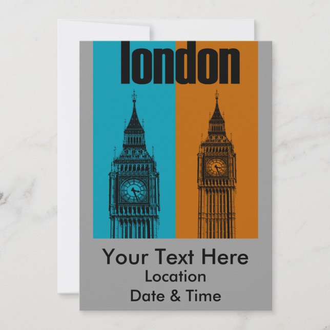 Big Ben in London Invitation (Front)