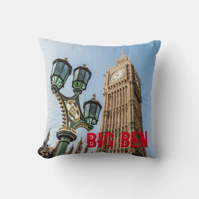 Big Ben in Westminster London gift Throw Pillow (Front)