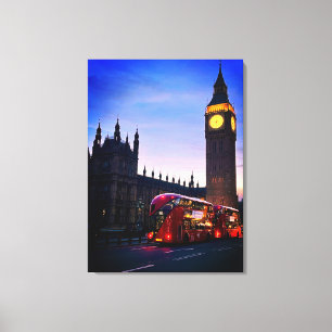 Big Ben London Black and white Canvas Print