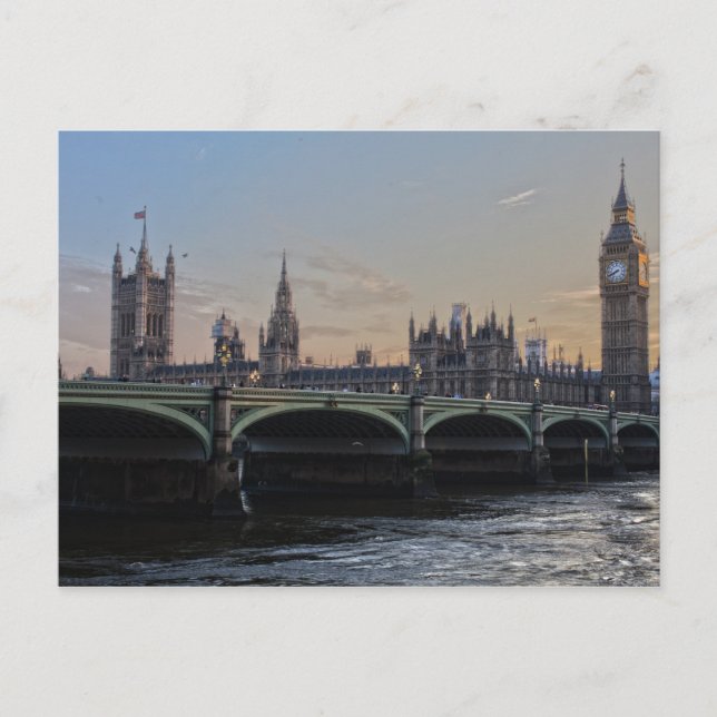 Big Ben London Bridal Shower Game Postcard (Front)