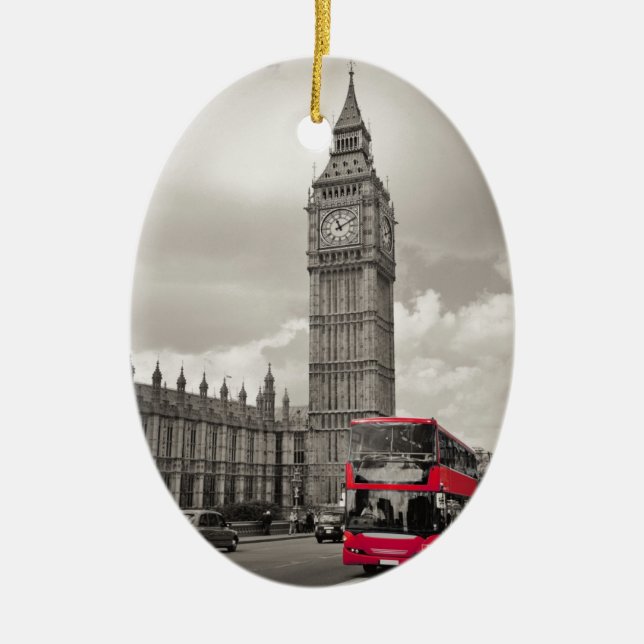 Big Ben London Ceramic Ornament (Front)