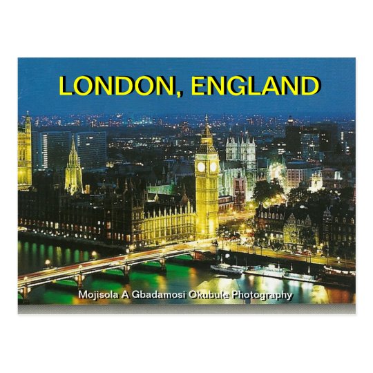 BIG BEN LONDON, ENGLAND BY MOJISOLA A GBADAMOSI OK POSTCARD