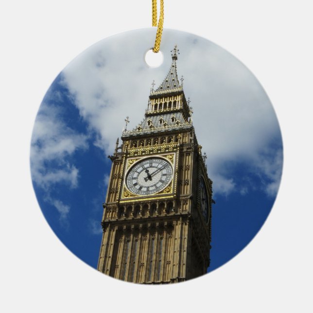 Big Ben, London, England Ceramic Ornament (Front)