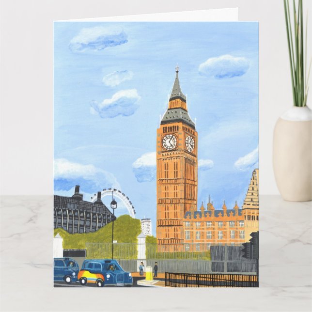 Big Ben London folded greeting card  (Front)