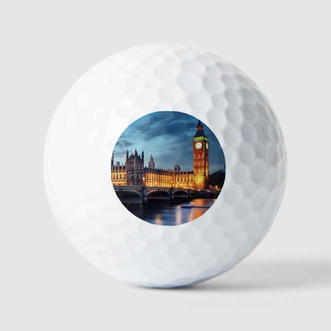 Big Ben, London. Golf Balls (Front)