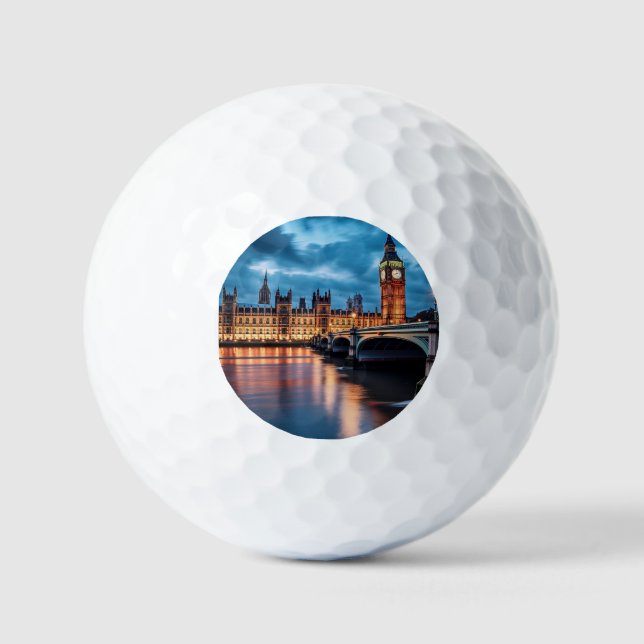 Big Ben, London. Golf Balls (Front)
